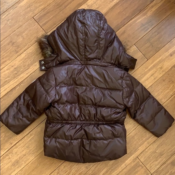 BABY GAP Girls Ski Parka Down Filled Brown sz 3Y - Picture 5 of 7
